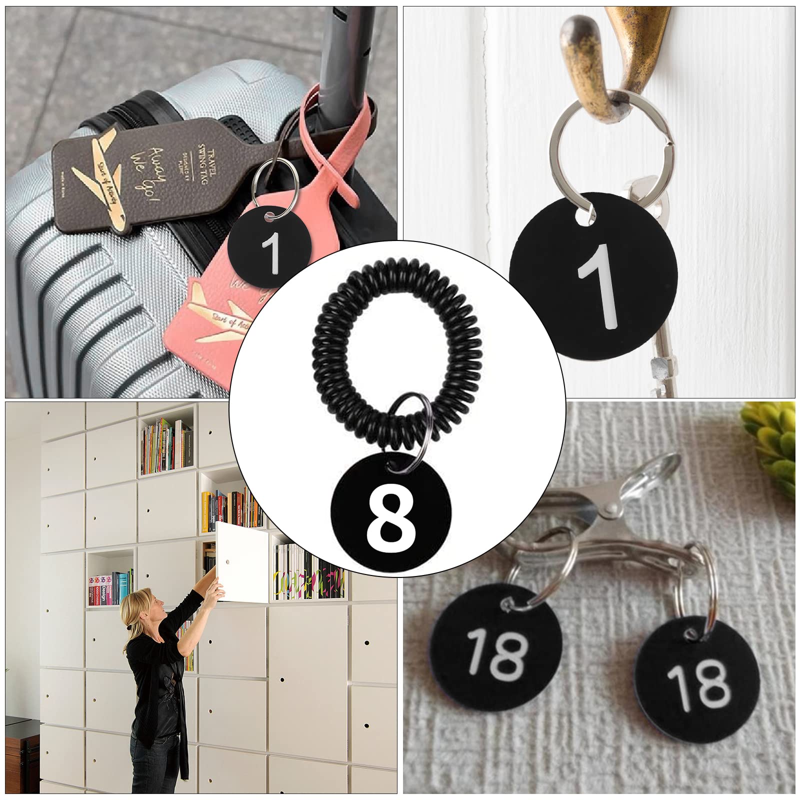 Amazon | RILIHII【50個／セット】番号札 ドア番号タグ クローク